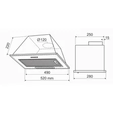 Кухонная вытяжка HOLT HT-RH-011 50 черная